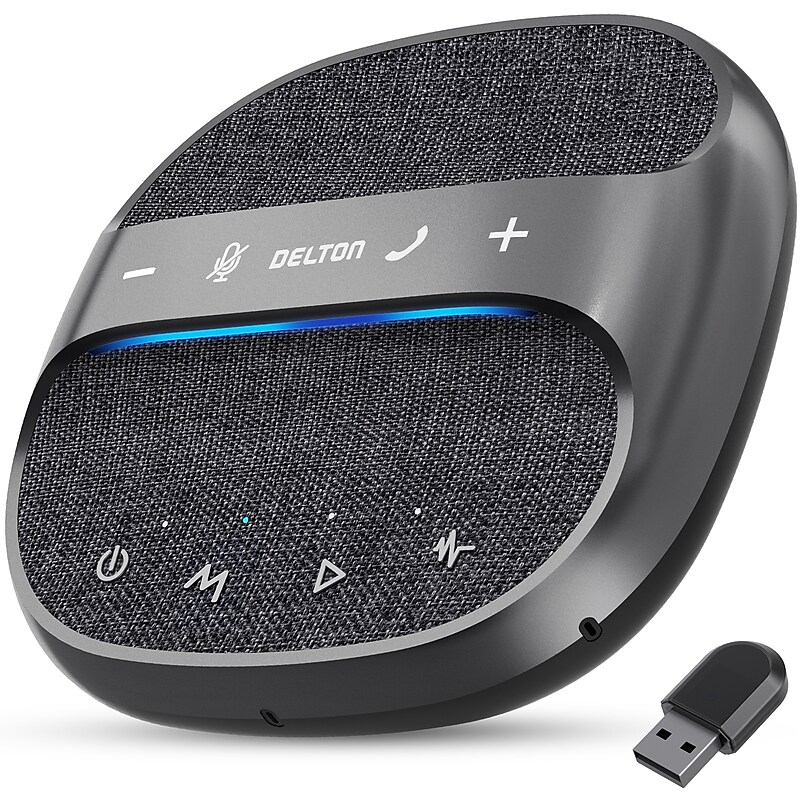 Delton C4700 Noise Reducing 360° Voice Pickup Wired/Wireless Conference Speaker Speakerphone, Black (DSC4700-WR) image 1