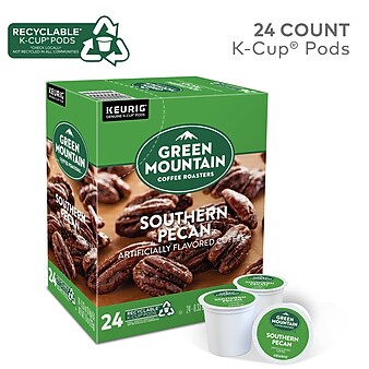 Green Mountain Southern Pecan Coffee, Keurig K-Cup Pods, Light Roast, 24/Box (6772)