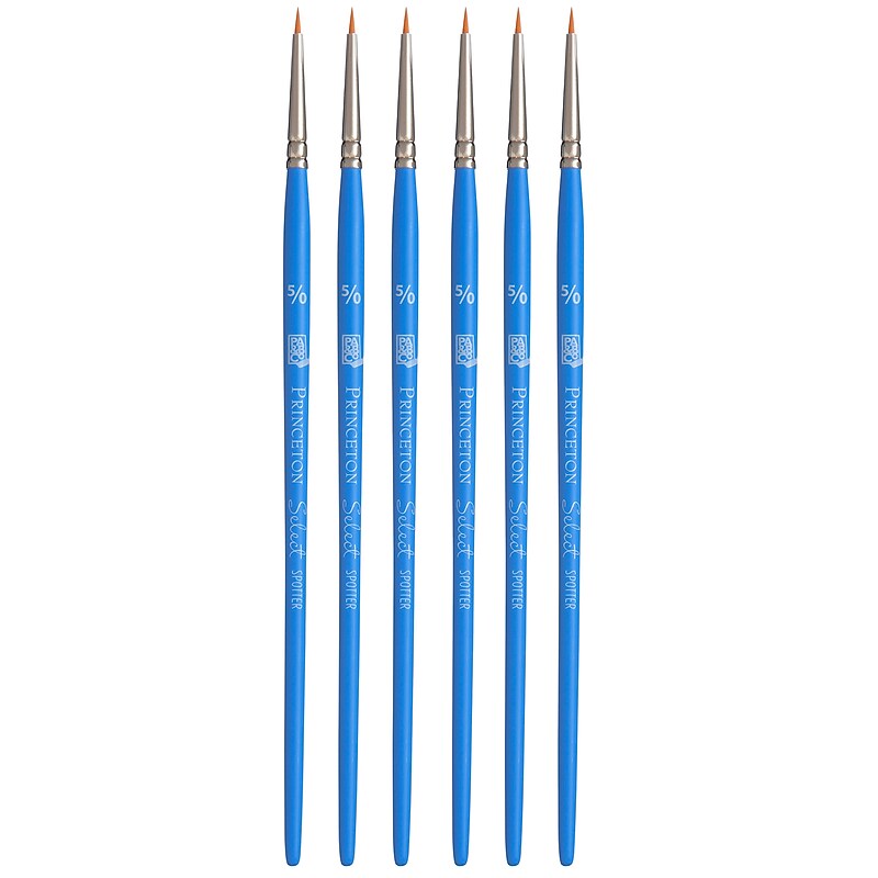 Princeton Select Artiste Mixed Media Synthetic Spotter Brush, 6/Pack (PBXP3750SP50-6) image 1