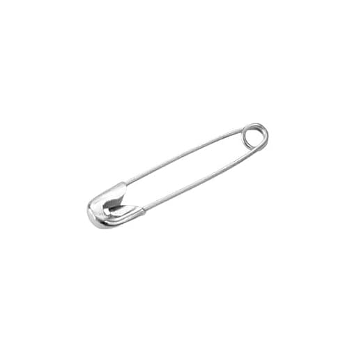 Safety Pin, 25 Black Plated Steel 1 3/4 Inch Working Safety Pins 