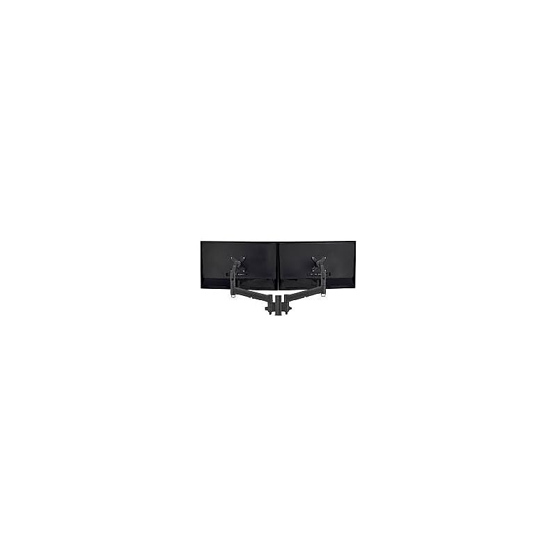 Atdec Dual Dynamic Monitor Arm Mount for Monitors up to 27", Black (AWMS-2-D13-F-B) image 1