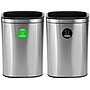 Alpine Industries Dual-Stream Recycling Station, 10.5 Gallon, Stainless Steel (ALP470-40L-CO-T)~#|#~8CB11C80-34F9-4210-80E38F3E06672E42_sc7