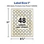 Avery Pearlized Ivory Burst Multipurpose Labels, 1", Ivory, 480/Pack (94606)~#|#~8CB61414-632A-4BA4-B07C8501DC9D3F59_sc7