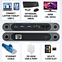 Purely S502 Ergonomic Adjustable Monitor Riser & Laptop Docking Station with Wireless Charging, Black (PMS502DS)~#|#~8CBA2F5B-F7E6-4CA0-91D61B0151E49053_sc7