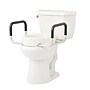 Medline Elongated Raised Toilet Seat with Arms, 3.5 " H, 400 lb. Capacity, White, (G4-301RX1)~#|#~8CBE9A47-AAD1-415A-9F7FF167A13EE448_sc7