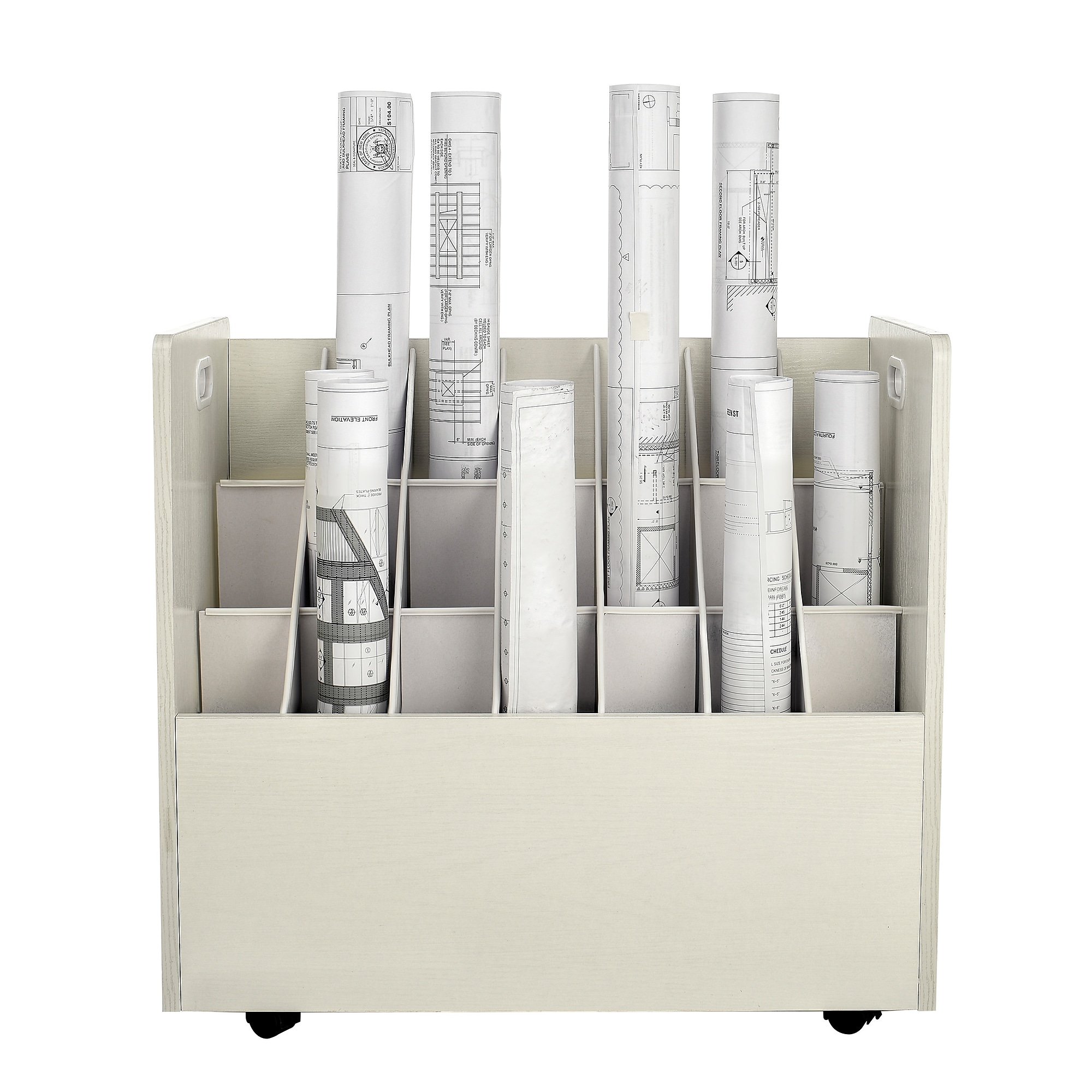 AdirOffice 21-Slot Mobile Roll File, 28.5″H x 30″W x 15.75″D, White (625-WHI-KIT1) Sansujyuku sansujyuku.com