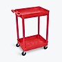 Luxor ENDURA 2-Shelf Utility Cart, Red (RDSTC11RD)~#|#~8CCE30B0-C4AD-44A1-91AE9482CF70974A_sc7