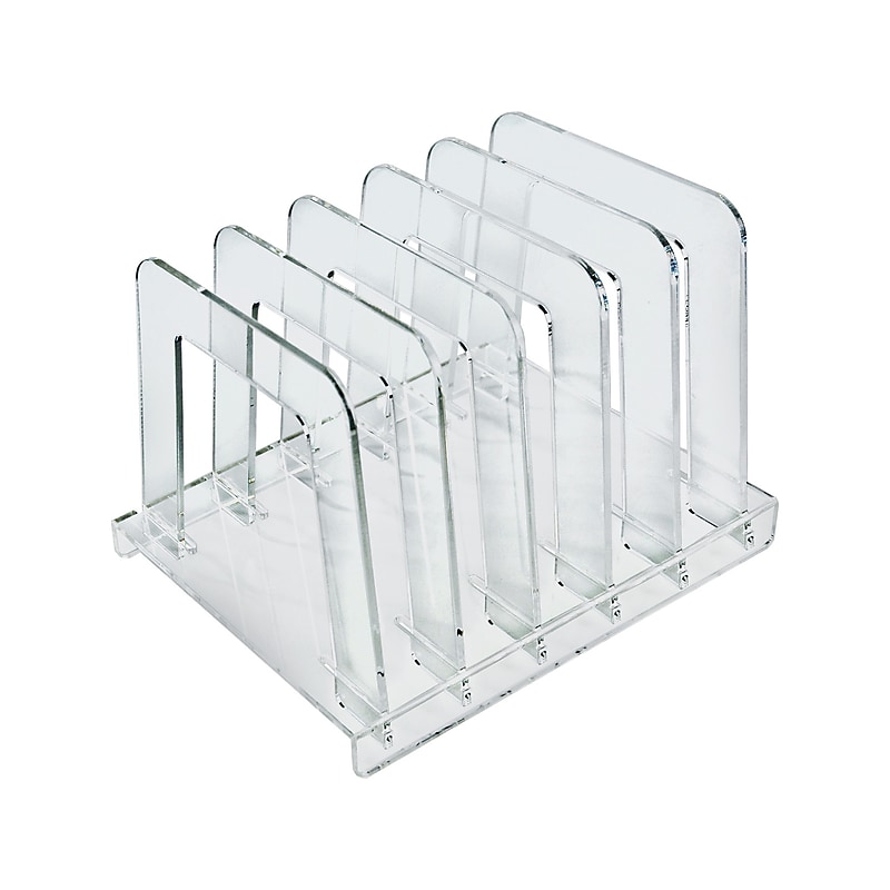 Azar Acrylic Compact File Sorter, Clear (300358) image 1