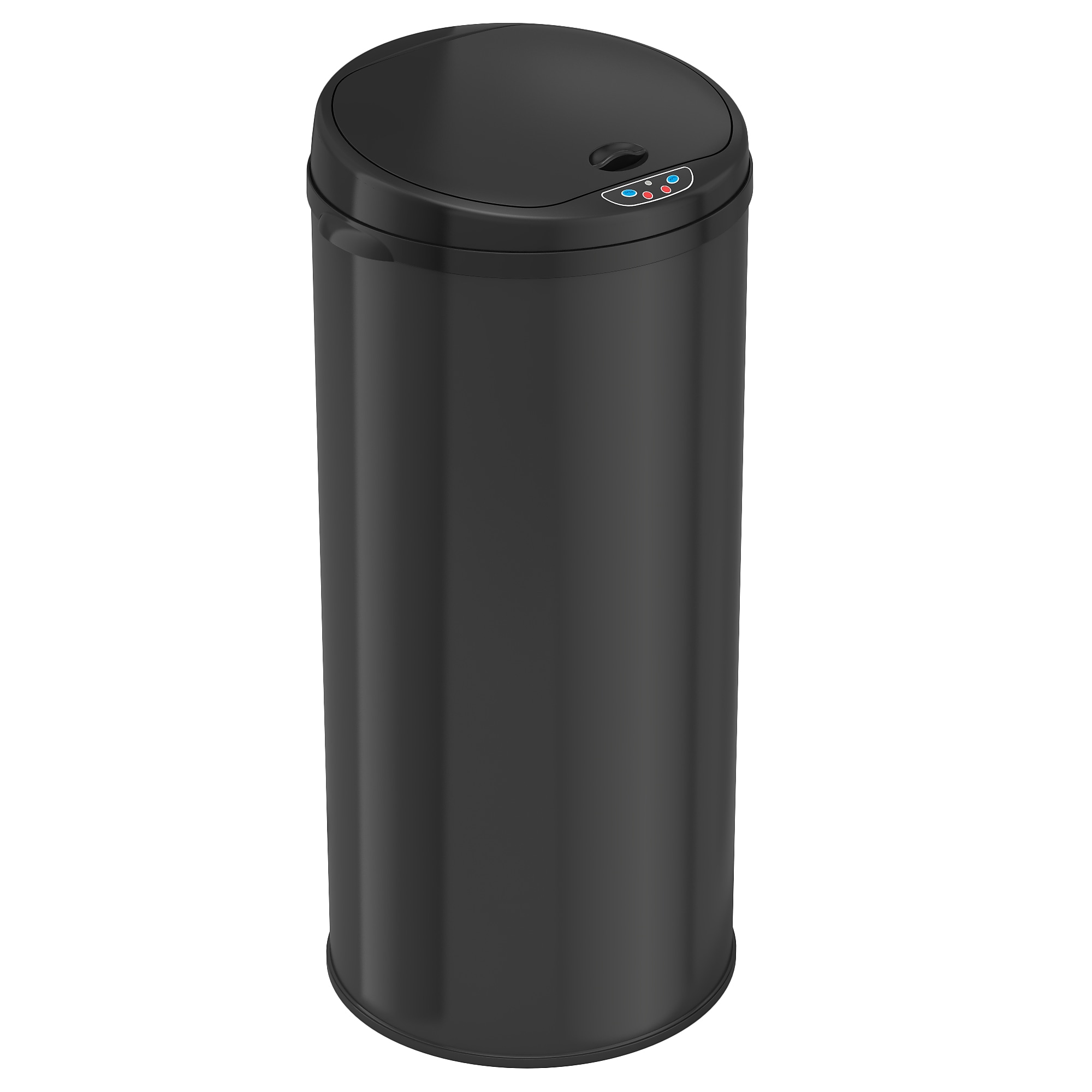 iTouchless Stainless Steel Round Sensor Trash Can with AbsorbX Odor Control System, Black, 13 Gal. (MT13RB) Sansujyuku sansujyuku.com