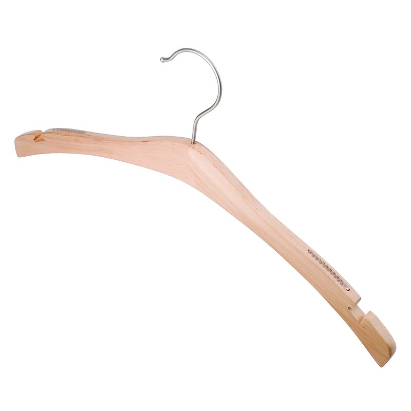 Nahanco 17" Wood Signature Top Hanger, Natural, 100/Carton (30017) image 1