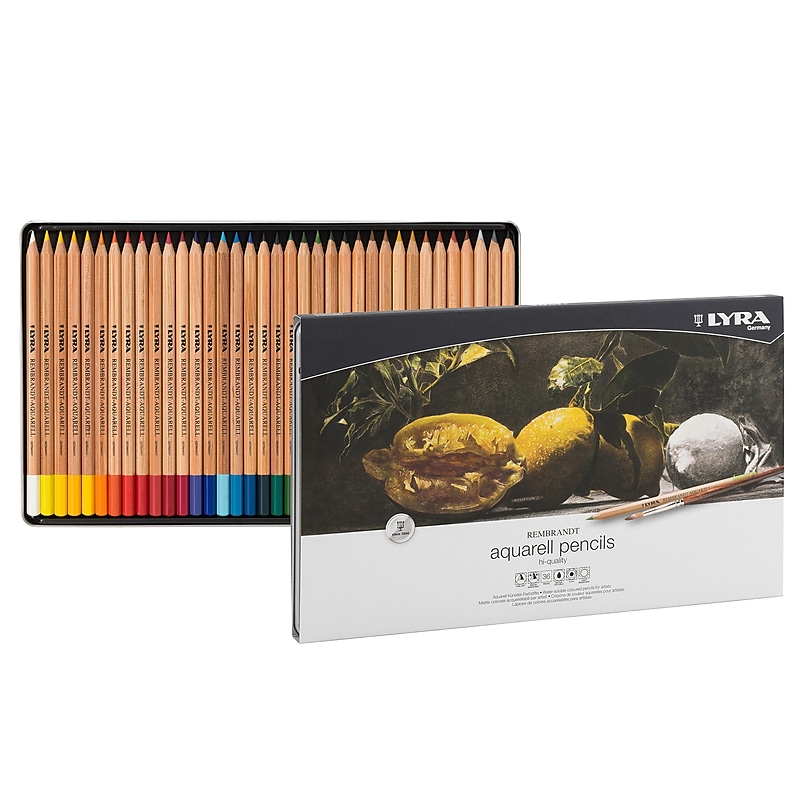 Lyra Rembrandt Aquarell Watercolor Pencil Set Tin, Assorted Colors, 36/Pack (LYXL2011360) image 1