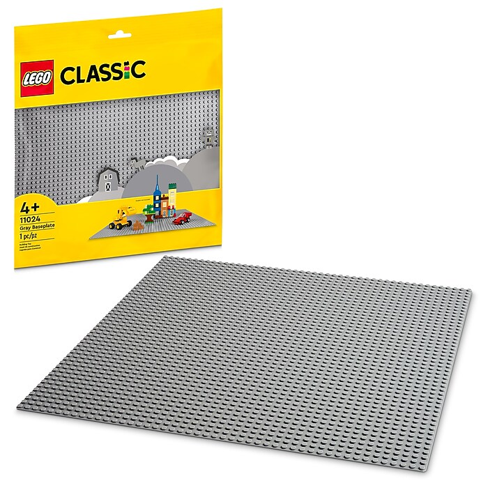 LEGO Classic Gray Baseplate (11024) | Staples