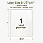 Avery Hemp Rectangle Laser/Inkjet Multipurpose Labels, 8-1/2" x 11", Off-White (8/Pack)~#|#~8CD7B11E-9BB4-435B-81D49AE9E9C964A1_sc7