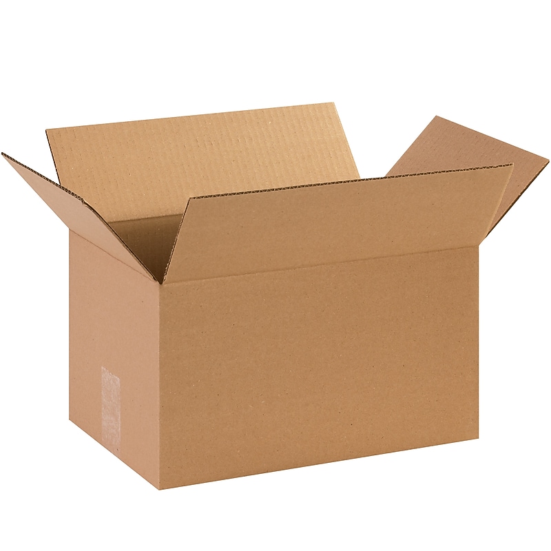 14" x 9" x 8" Shipping Boxes, 32 ECT, Brown, 25/Bundle (1498) image 1
