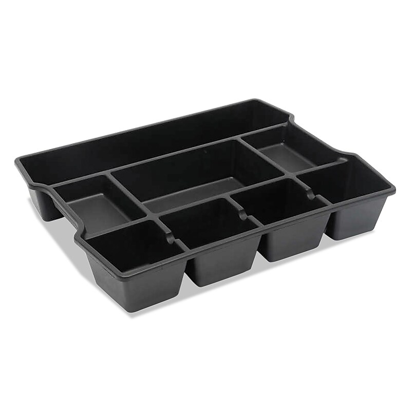 Universal High Capacity Drawer Organizer, 14 7/8 x 11 7/8 x 2 1/2, Plastic, Black (UNV20120) image 1
