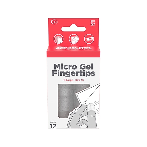 Lee Extra-Large Fingertip, Clear, 12/Pack (LEE41090) | Staples