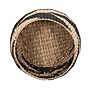 Household Essentials Large Round Woven Basket with Handles in Handwoven Cattail and Paper Fibers, Natural/Black (HHML-6704)~#|#~8CE03B99-0922-48FD-96B9F7189FC950D4_sc7
