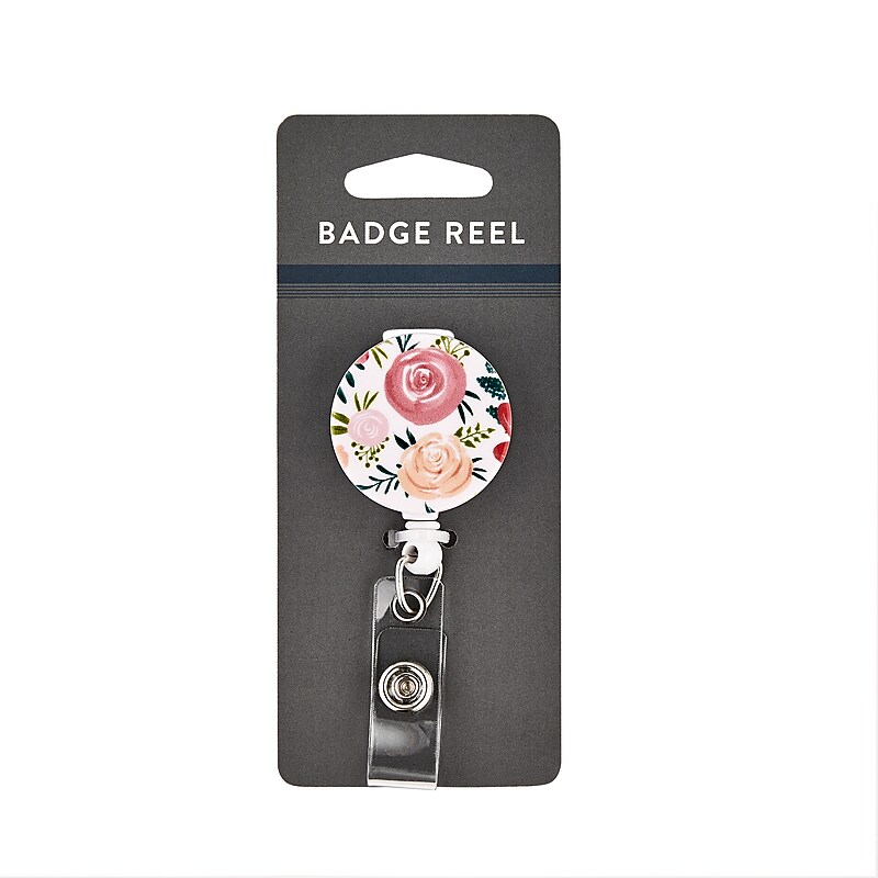 Eccolo Floral Clip On Badge Reels, Multicolored (ST708A) image 1