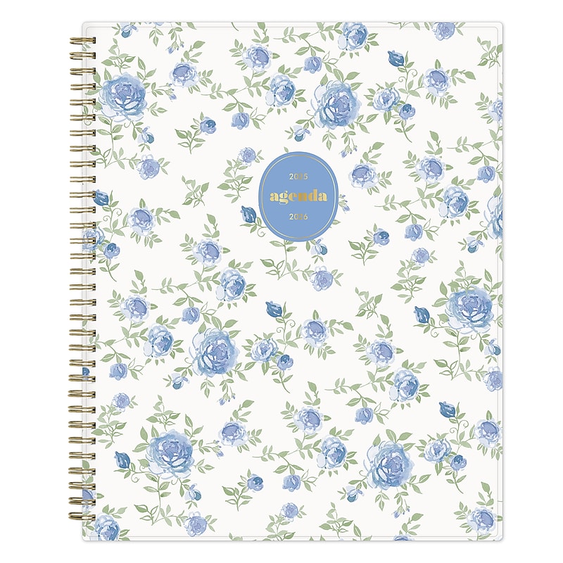2025-2026 Blue Sky Sincerely Jules Forget Me Not 8.5" x 11" Academic Weekly & Monthly Planner, Plastic Cover, Multicolored image 1