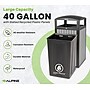 Alpine Industries Steel Outdoor Trash Can with Dome Lid, 40 Gallon, Gray (ALP471-40-WD-GRY)~#|#~8CECDEB8-4D8D-4FAD-9ACE4694D1EBA9B6_sc7