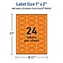 Avery Laser/Inkjet Multipurpose Oval Labels, 1" x 2", Bright Orange, 480/Pack (94053)~#|#~8CEDFFCD-B8C0-4F63-8D66551B329C6136_sc7