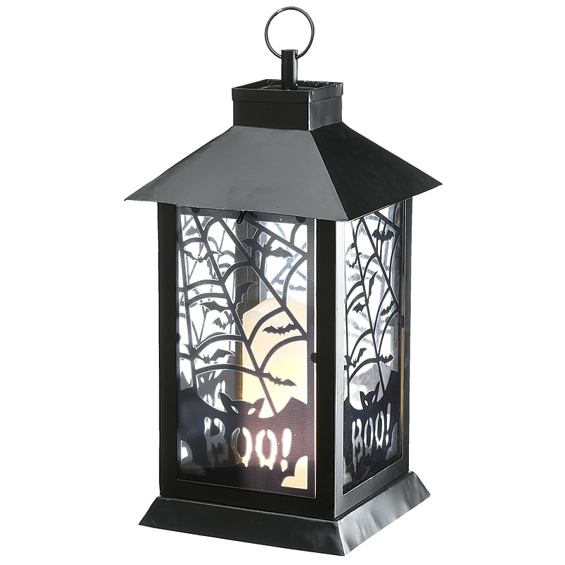 National Tree Company 16" Black Halloween Bats Lantern (RAH-YG179333-1) image 1