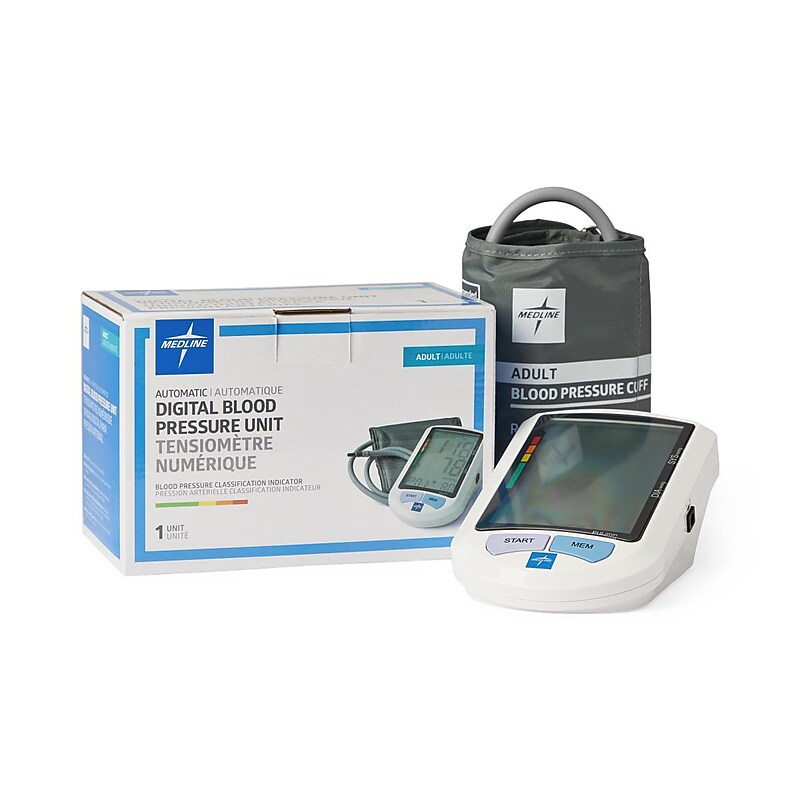Medline Elite Arm Blood Pressure Monitor, Adlut, White (MDS3001U) image 1