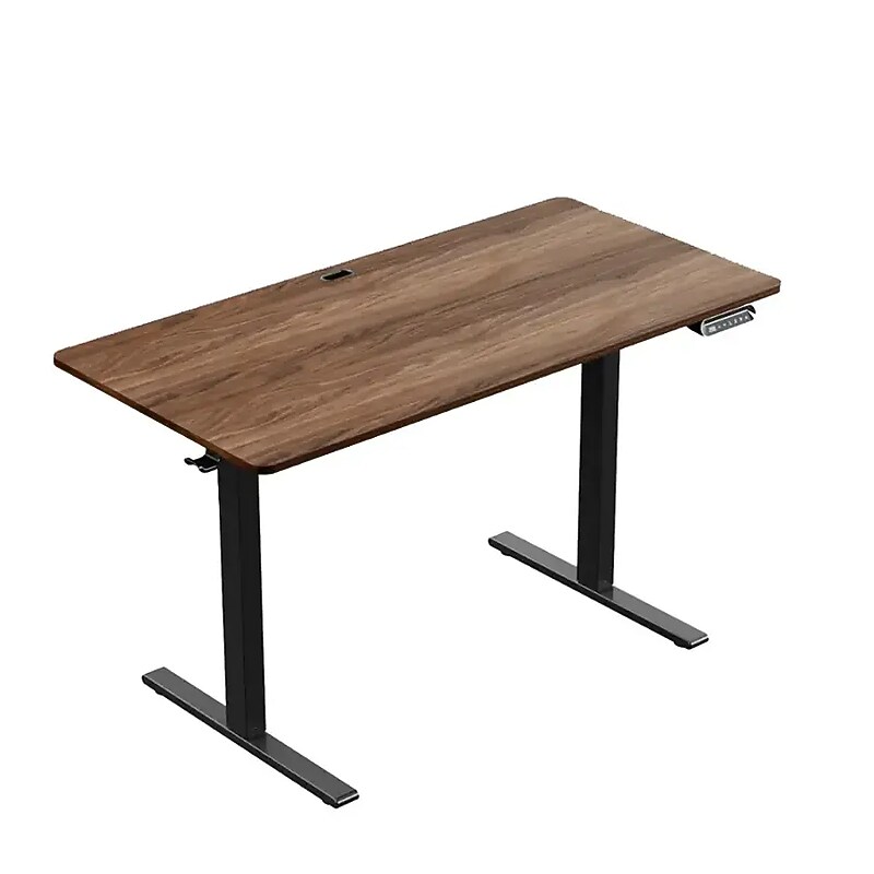Huanuo 40"W Electric Rectangular Adjustable Standing Desk, Walnut (HNESD67WN) image 1