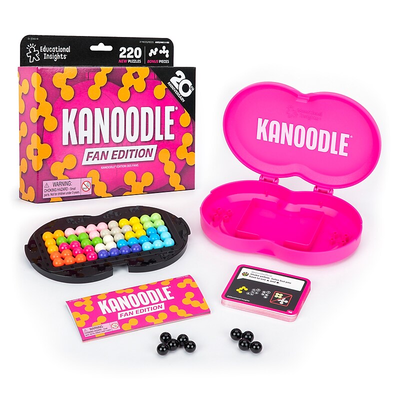 Educational Insights Kanoodle 20th Anniversary Fan Edition 220-Piece Brain Teaser Puzzle (3093-M) image 1