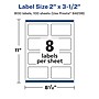 Avery Laser/Inkjet Rectangle Multipurpose Labels, 3.5"  x 2", Glossy White, 800/Box (94238)~#|#~8CF7CF8C-247D-4672-B27FB086A903B08D_sc7