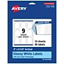 Avery Laser/Inkjet Decorative Edge Multipurpose Labels, 2.25"  x 3", Glossy White, 90/Pack (94126)~#|#~8CF8178B-E8A4-45C7-996935E05CB1D1D5_sc7