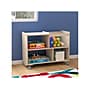 Flash Furniture Bright Beginnings Mobile 4-Section Storage Cart, 24.5"H x 31.5"W x 15.75"D, Brown (MK-KE24251-GG)~#|#~8CF93D46-1C06-4AA4-BCF24D1DFE9E2D24_sc7
