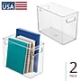 iDESIGN Small Stackable Plastic Storage Bin, Clear, 2/Pack (29401M2)~#|#~8CFB0477-27FF-4F4D-A14CDA524D029508_sc7