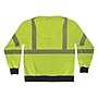 GloWear 8318BK High Visibility Long Sleeve Black Bottom Hooded Zip-Up Sweatshirt, ANSI Type R Class 3, Lime, Medium (23063)~#|#~8D08B28F-9E96-4567-84F92938A17D8E3D_sc7