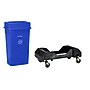 Alpine Industries Polypropylene Recycling Bin with Dolly, 23 Gallon, Blue (ALP477-BLU2-PKD)~#|#~8D08D1AC-16CD-4F0F-9FE304D82F758925_sc7