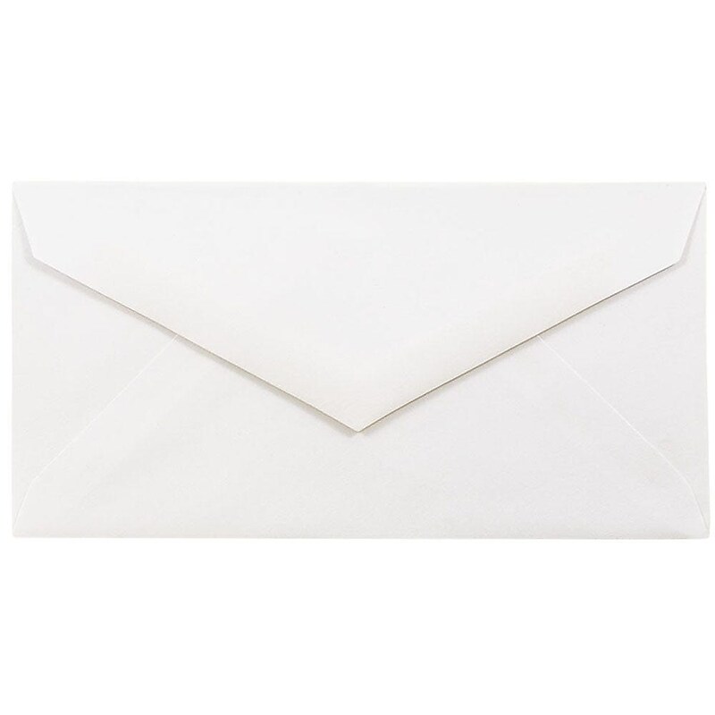 JAM Paper Booklet Envelope 3 7/8" x 7 1/2", White, 100/Pack (195201d) image 1
