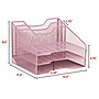 Staples 5-Compartment Metal Mesh Desktop File Organizer, Dusty Pink (ST63828)~#|#~8D0CE2BB-04B4-40C8-95916CF05B54883D_sc7