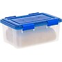 Iris WeatherPro 18.4 Qt. Latch Lid Storage Bin, Clear/Blue (500199)~#|#~8D0D16A5-A5AC-4E6C-B630C1AE978AF413_sc7