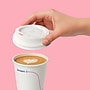 Perk Plastic Hot Cup Lids, 50 Count Disposable Coffee Cup Lids for 8 Oz Paper Hot Cups, White~#|#~8D12AC93-2D47-48EC-A7EE72B98EA7FD7B_sc7