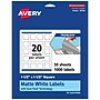 Avery TrueBlock Laser/Inkjet Square Multipurpose Labels, 1.5" x 1.5", White, 1000/Box (94106)~#|#~8D12C6CC-BCAD-4562-B4A088708FA9FA85_sc7