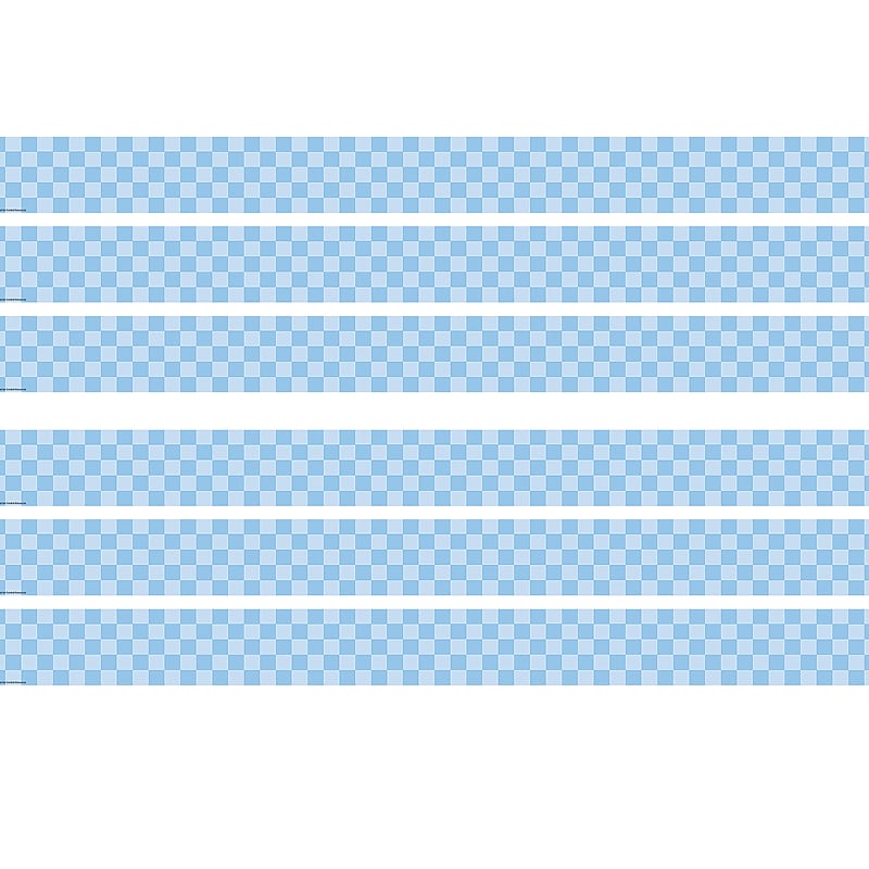 Teacher Created Resources Border Trim, 3" x 2.92', Checkers Scalloped, 12/Pack, 6 Packs/Bundle (TCR9318-6) image 1