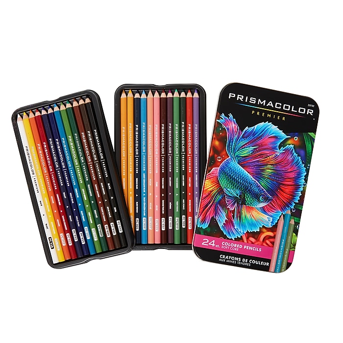 Prismacolor Premier Colored Pencils, Assorted Colors, 24/Set