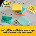 Post-it Notes, 1 3/8" x 1 7/8", Beachside Café Collection, 100 Sheets/Pad, 24 Pads/Pack (653-24APVAD)