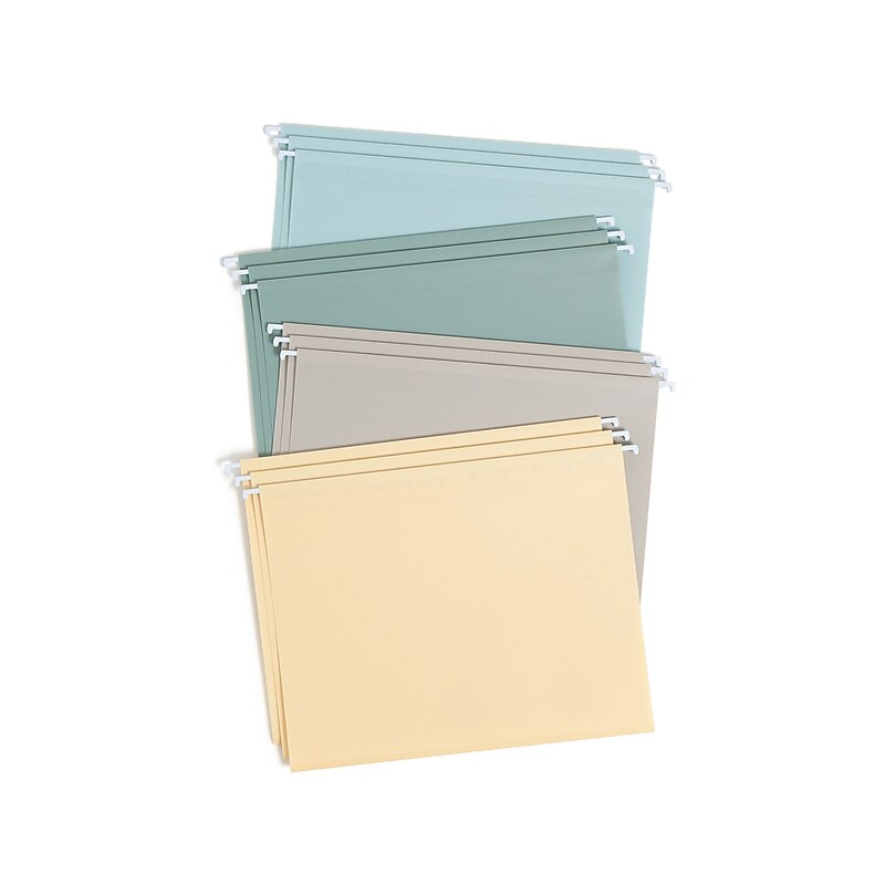 Smead Hanging File Folder, 5-Tab, Letter, Assorted Colors, 12/Pack (10522) image 1