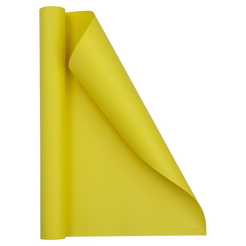 JAM Paper Short Mini Roll Wrapping Paper, 26.3 sq. ft., Yellow, 2/Pack(277013540263a) image 1