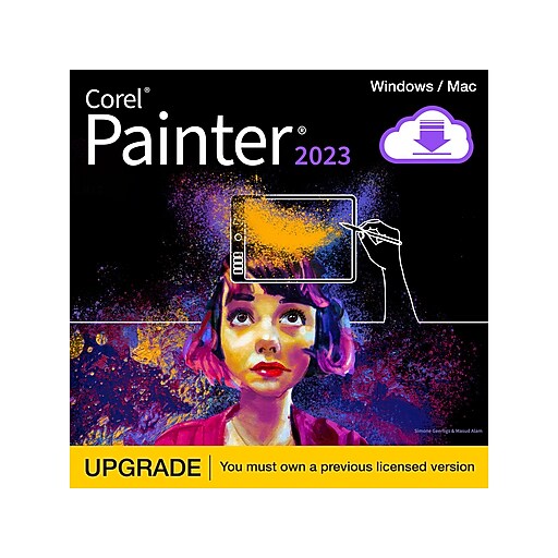 Corel Painter 2023 Graphic Design Upgrade for Windows/Mac, 1 User