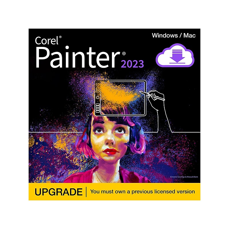 Corel Painter 2023 Graphic Design Upgrade for Windows/Mac, 1 User [Download] image 1