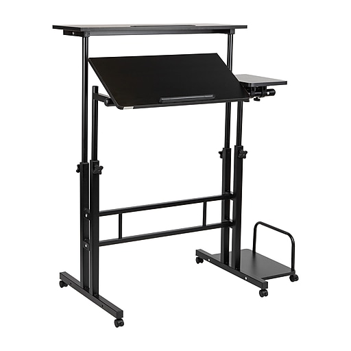 Scratch and Dent) Mind Reader 27W Mobile Sitting/Standing Desk