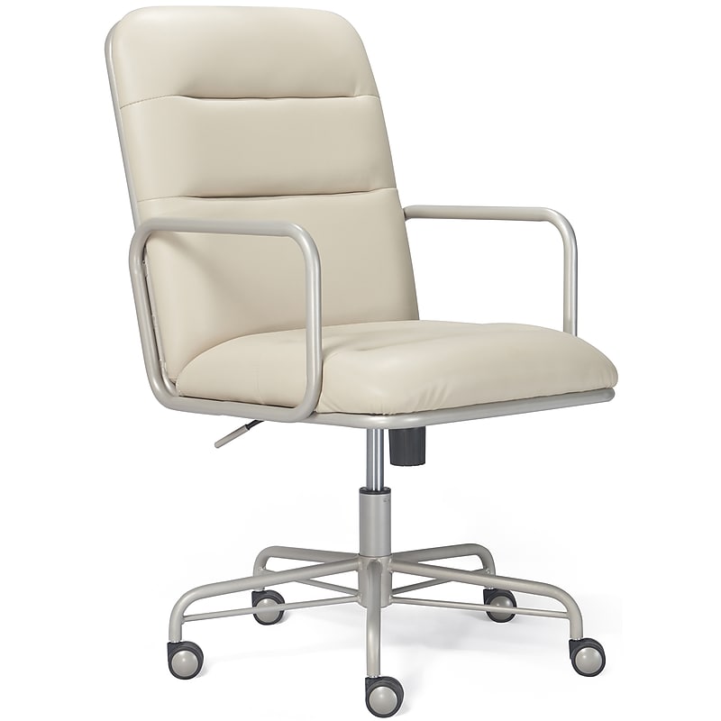 Finch Franklin Bonded Leather Computer and Desk Chair, Ivory White (CHR10060C) image 1