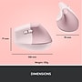 Logitech Lift Vertical Wireless Ergonomic Optical Mouse, Rose (910-006472)~#|#~8D2A4E52-B2F1-42D6-8F67AB8C16A18E94_sc7
